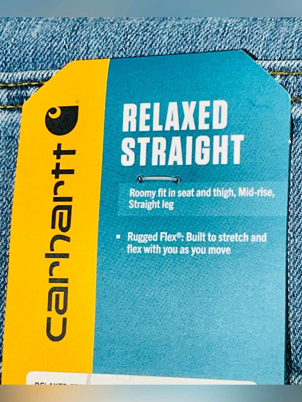 Carhartt Relaxed Straight Rugged Flex Jeans medium wash Men’s size 34x30 New - Picture 9 of 11